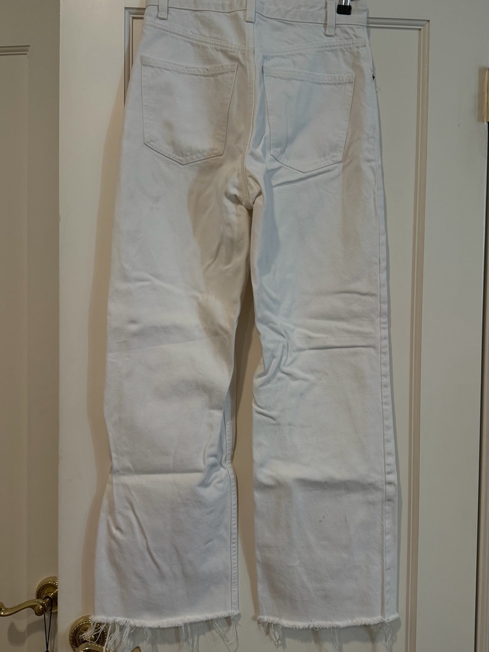 White Wide Leg Jeans - Classic Casual